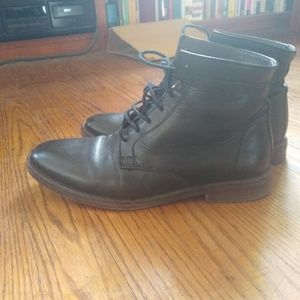 H by Hudson lace-up black boots
